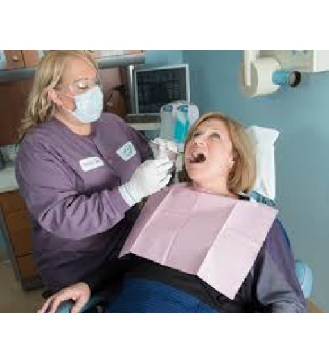 Babero dental médico desechable de 2 capas